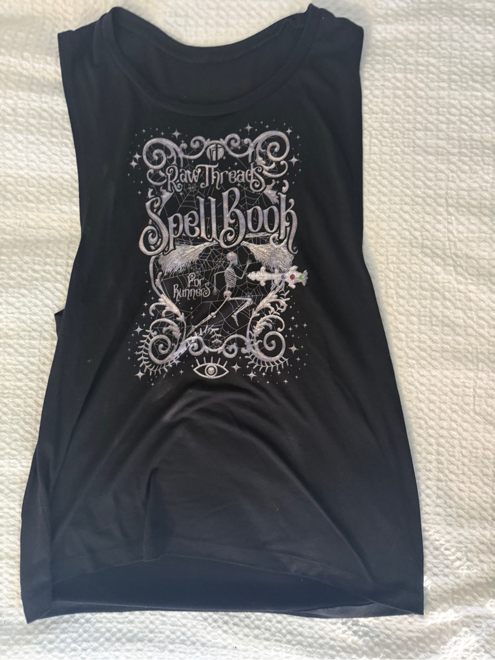RawThreads Spell Book Black Graphic Tank Top